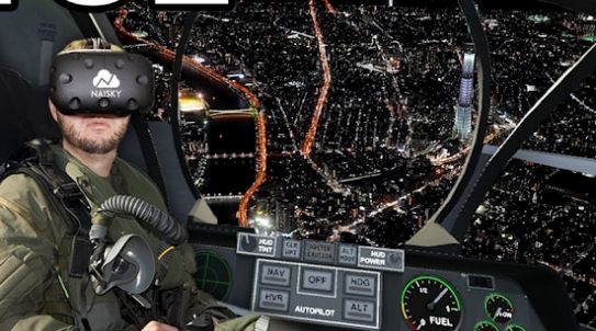 VR直升机飞行模拟器